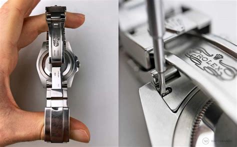 rolex oysterband einstellen|how to adjust Rolex links.